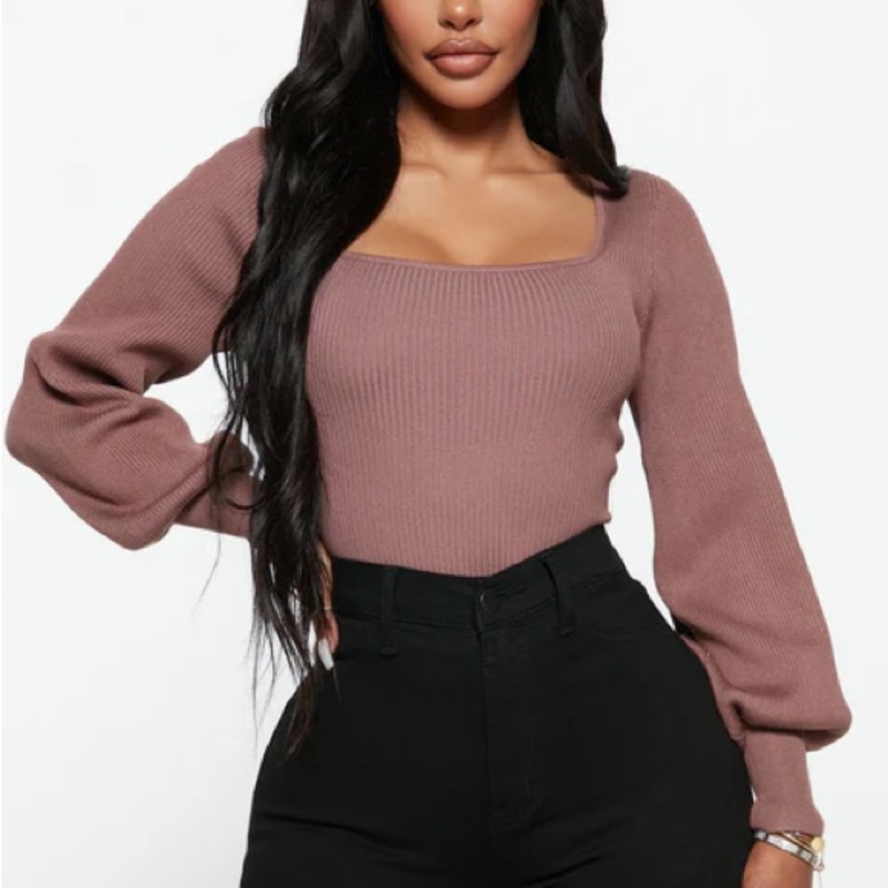 Fashion Nova Higher Love Sweater - Brown
